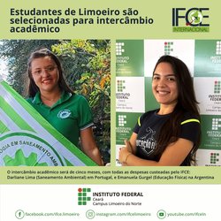 #10110 Estudantes de Limoeiro são selecionadas no IFCE Internacional