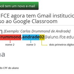 #10914 TI de Maracanaú apresenta mais detalhes sobre o e-mail institucional dos alunos