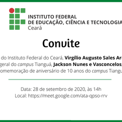 #11040 IFCE Tianguá convida para aniversário de 10 anos
