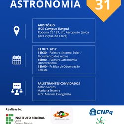 #11194 IFCE Tianguá convida para I Encontro de Formação do Clube da Astronomia