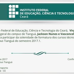#11198 Tianguá realizará solenidade de formatura dos Cursos Técnicos