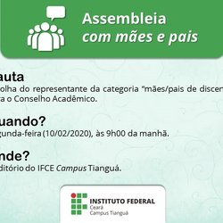 #11211 IFCE Tianguá promove assembleia com pais de discentes