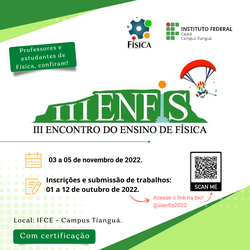 #11437 IFCE Tianguá inscreve para III Encontro de Ensino de Física