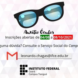 #11635 IFCE Tianguá abre inscrição para Auxílio óculos