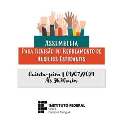 #11636 Assistência estudantil convida para a Assembleia para Revisão do RAE