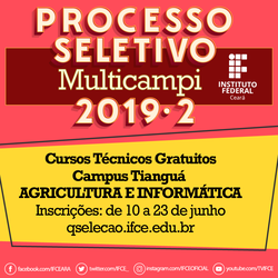 #11708 IFCE Tianguá lança edital de cursos técnicos