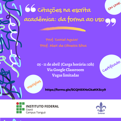 #11797 Minicurso de Escrita Acadêmica abre inscrições para novos alunos