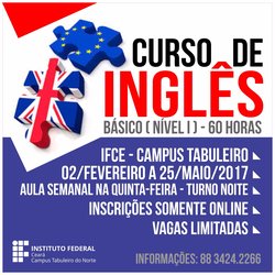 #11852 Tabuleiro do Norte oferta cursos de Inglês e Espanhol