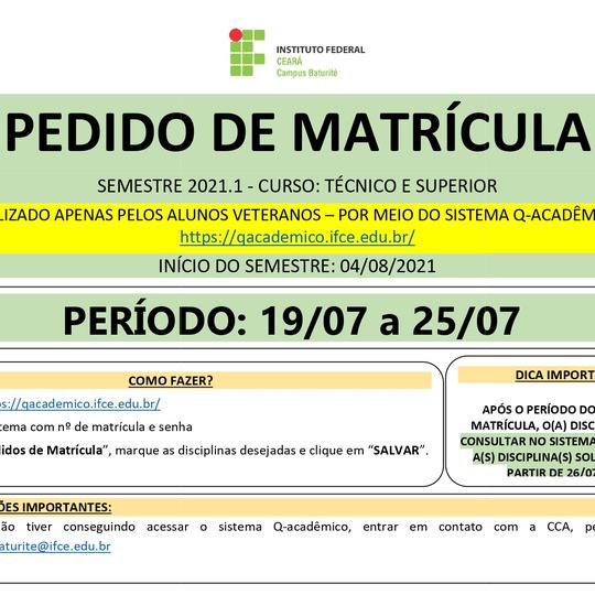 #15675 Pedido de matrícula e questionário de ensino remoto