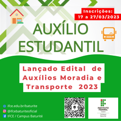 #15849 O IFCE campus Baturité divulga chamada da lista de espera para auxílio transporte