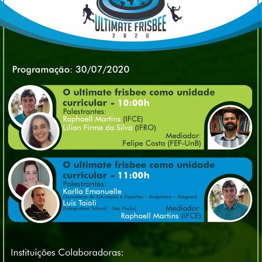 #16003 Docente do Campus Baturité promove Seminário Internacional de Frisbee