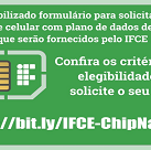 #16703 Prorrogada a solicitação de chips de celulares