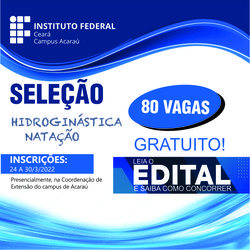 #17201 Estão abertas as inscrições para Natação e Hidroginástica em Acaraú