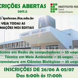 #17817 Seleção de alunos para cursos regulares para 2017.2