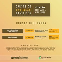 #18526 Conheça os novos cursos de extensão de Aracati