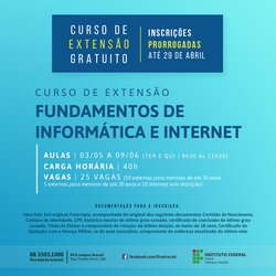 #18594 Aracati abre 'Fundamentos de Informática e Internet'