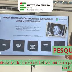 #18785 Professora do curso de Letras do IFCE Camocim ministra palestra na PUC-Rio