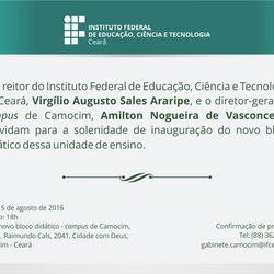 #19013 Camocim inaugura novo bloco didático