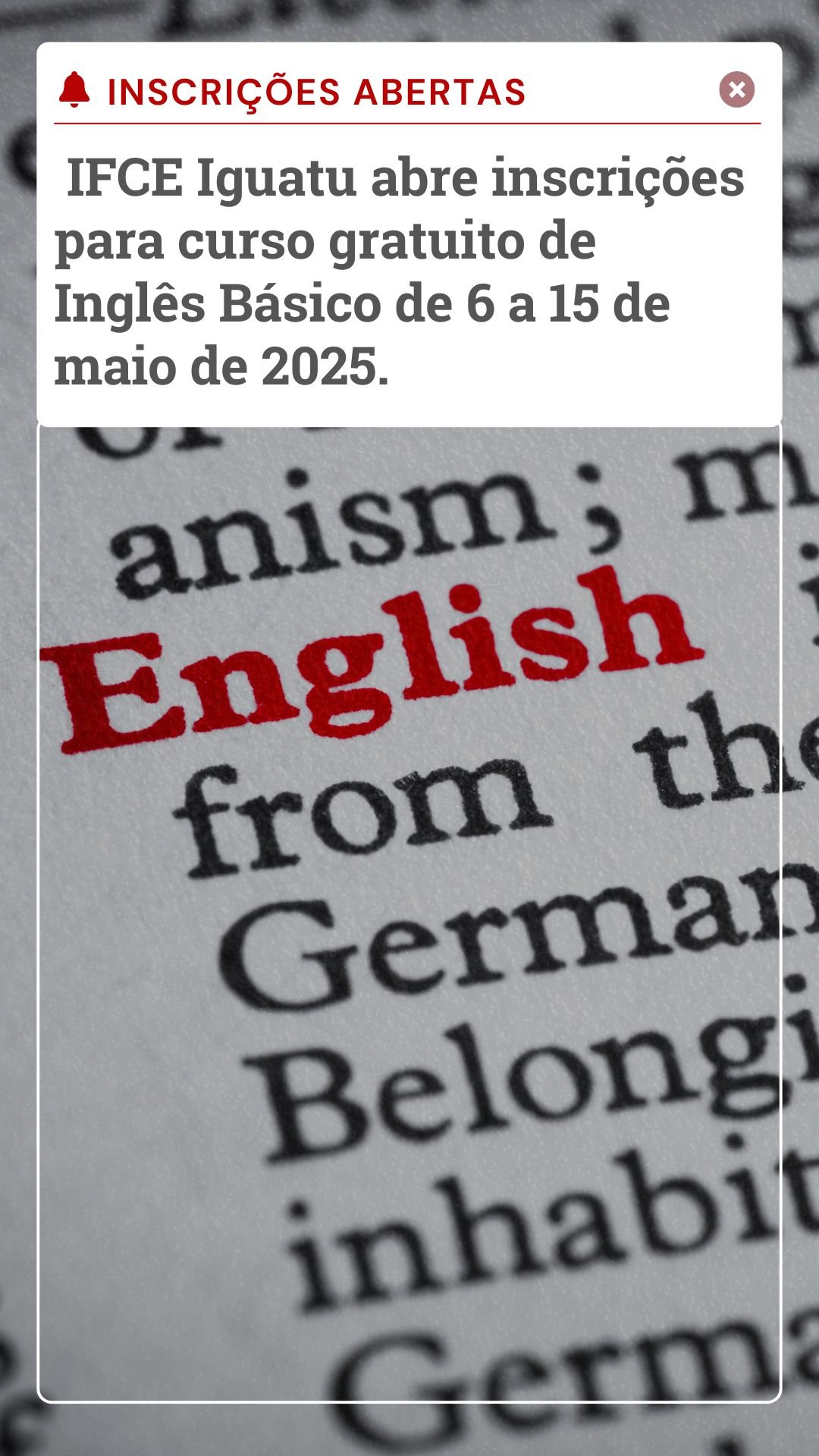 Curso FIC - Inglês