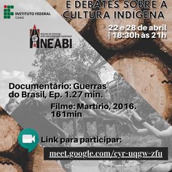 #2005 NEABI Umirim promove I Mostra de Estudos sobre cultura indígena