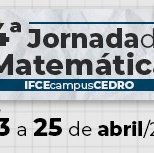 #2112 Aberta inscrição para 4ª Jornada da Matemática em Cedro