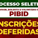 #2190 Divulgadas inscrições deferidas de supervisor e alunos do Pibid de Física