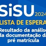 #2317 Divulgado resultado da documentação da pré-matrícula da lista de espera em Cedro