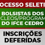 #2390 Sai resultado de inscrições deferidas de bolsistas em Cedro