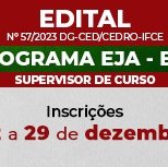 #2424 Aberta inscrição para supervisão EJA-EPT em Cedro