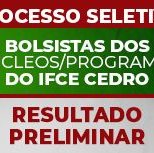 #2497 Edital de bolsistas tem resultado preliminar em Cedro