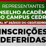 #2564 Divulgada lista de inscrições deferidas do Conselho Acadêmico