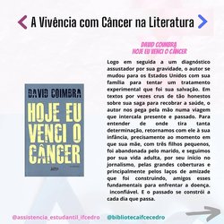 #2618 Postagem indica obras literárias sobre a vivência com câncer
