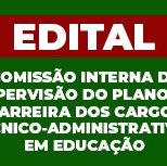 #2927 Cedro publica edital de Comissão supervisora da carreira dos TAE