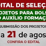 #3255 Edital seleciona projetos para bolsas de auxílio-formação em Cedro