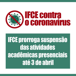 #3362 IFCE ratifica trabalho remoto até 3 de abril