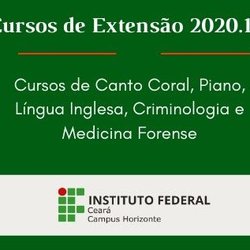 #3411 Novos Cursos de Extensão 2020.1 no IFCE Horizonte