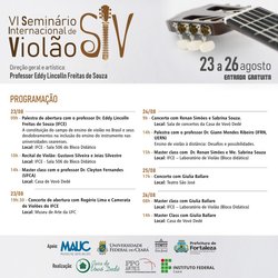 #4559 VI Seminário Internacional de Violão está com inscrições abertas