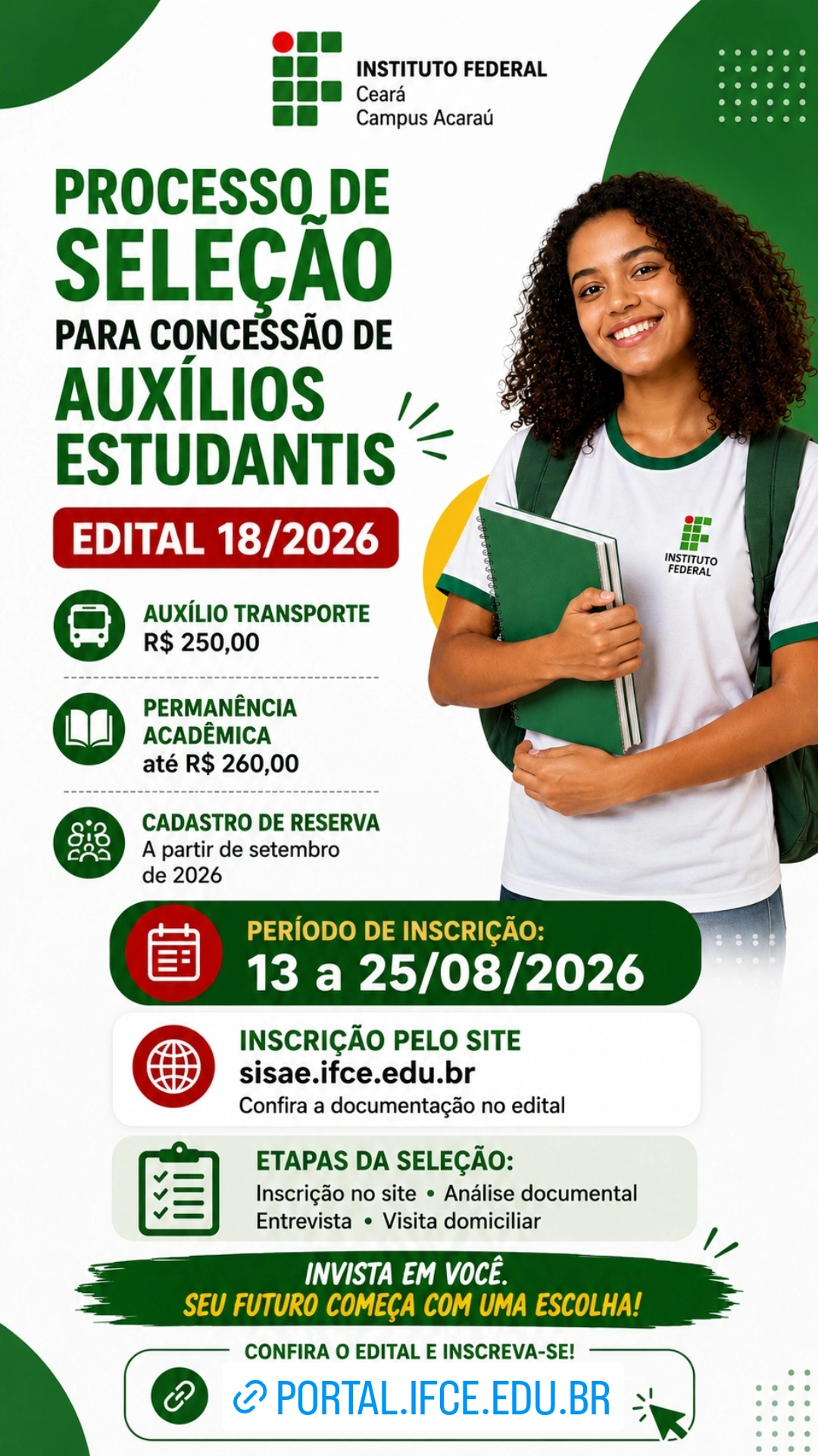 Seleção - Auxílios estudantis