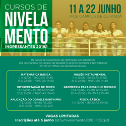 #6010 Inscrições abertas para Cursos de Nivelamento