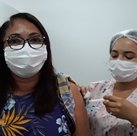 #6784 Profissionais de Educação de Caucaia são vacinados no campus do IFCE