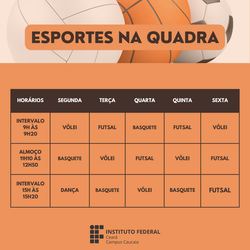 #7115 Divulgado cronograma de esportes da quadra poliesportiva de Caucaia