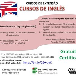 #9499 Limoeiro oferta dois cursos em língua inglesa