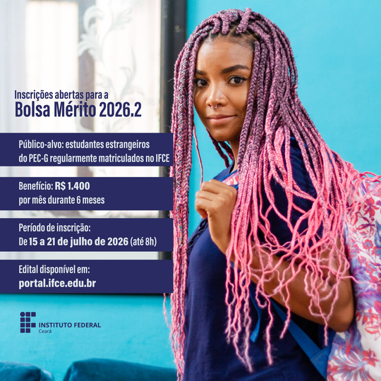 Bolsa Mérito 2026.2 - Inscrições abertas