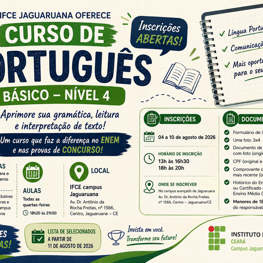 JAGUARUANA_Edital n° 12-2026_Curso Português Básico – Nível 4