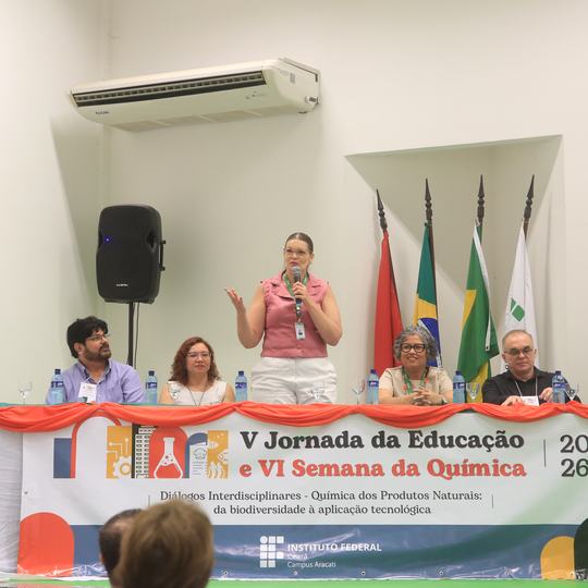 Abertura da V Jornada da Educação e VI Semana de Química no campus de Aracati