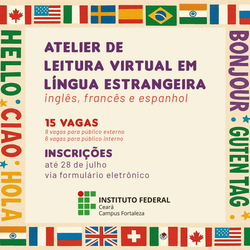 Atelier lingua estrangeira nova data