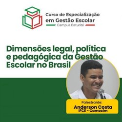 Aula magna do curso de especialização em Gestão Escolar