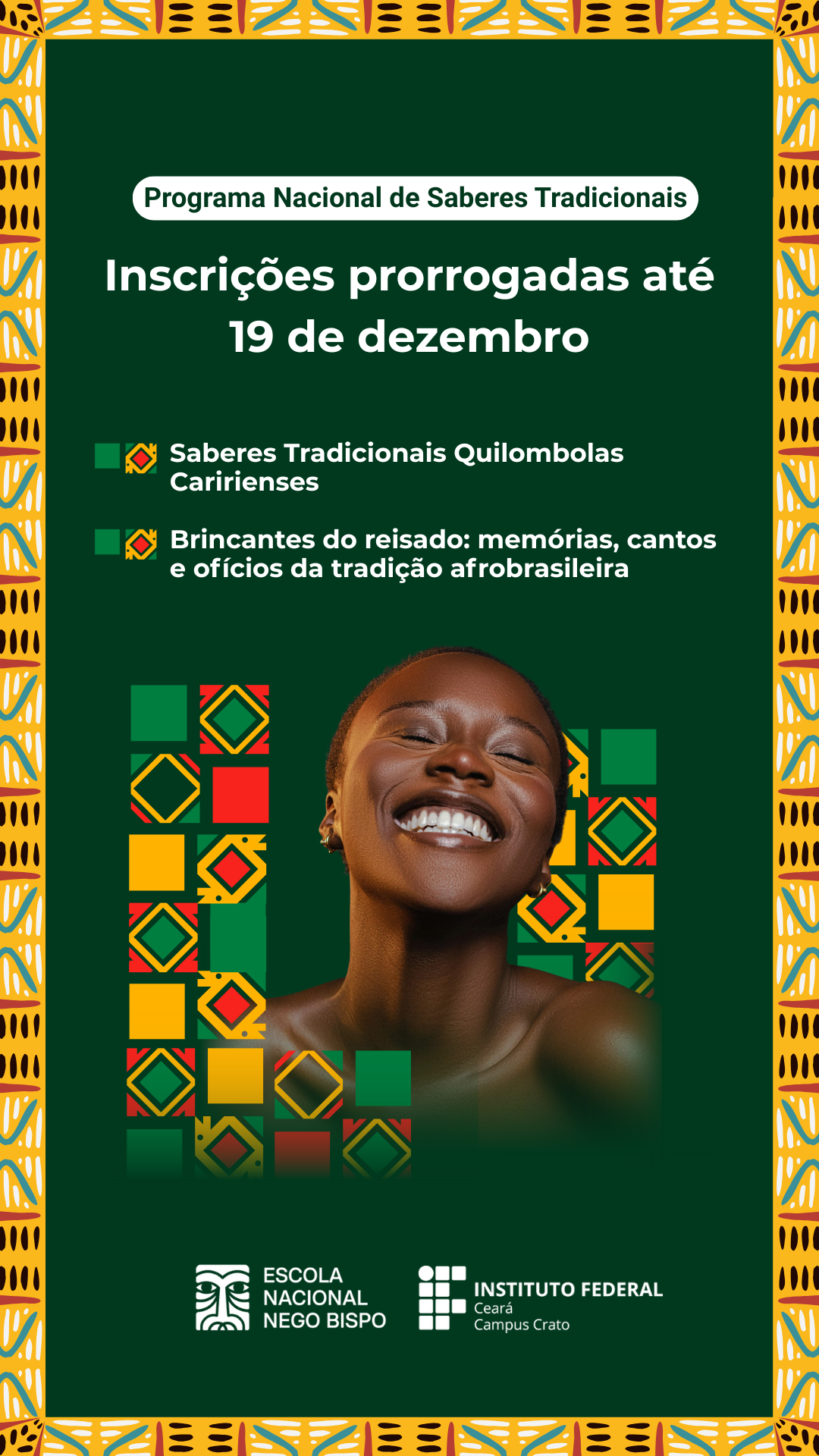 Banner Escola Nego Bispo Prorrogação