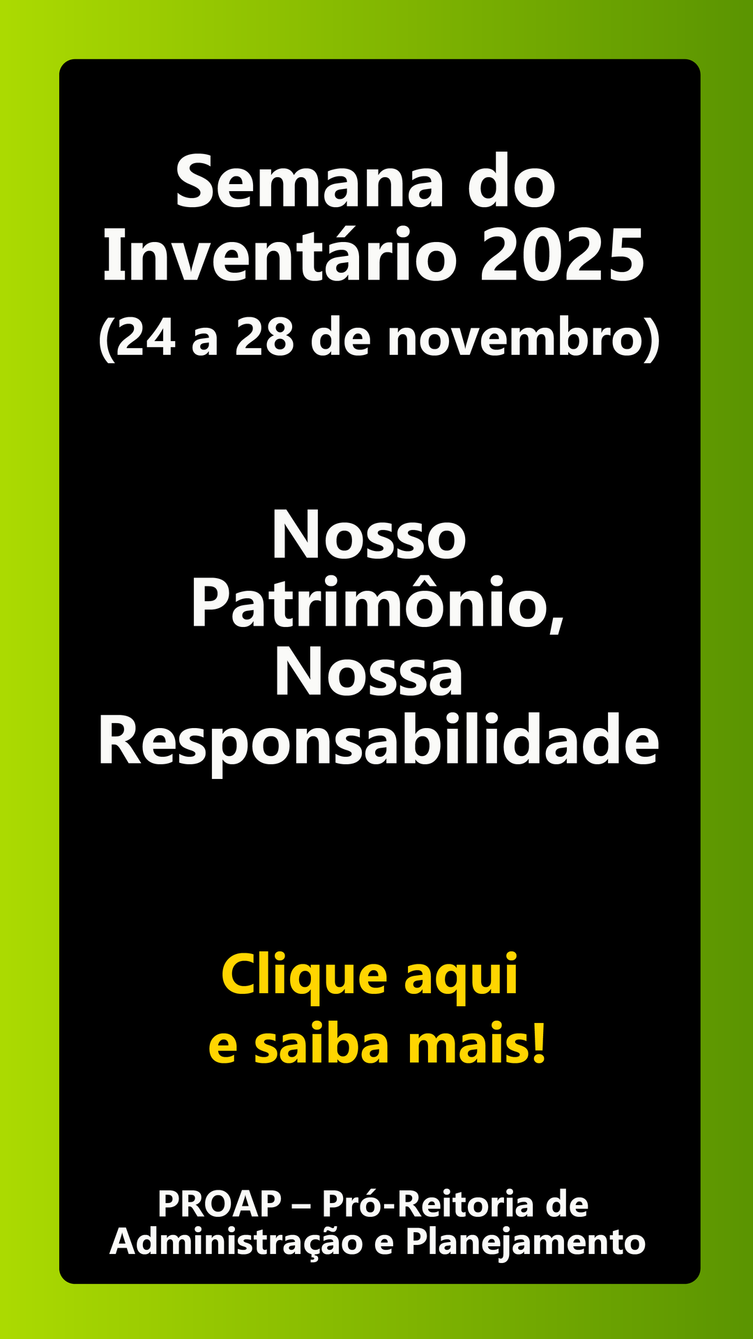 Banner Semana do Inventário