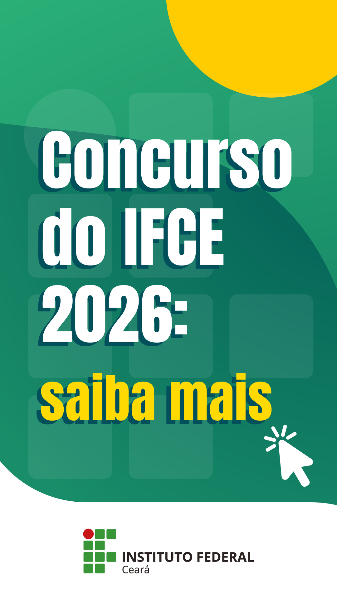 Banner sobre o Concurso do IFCE em 2026